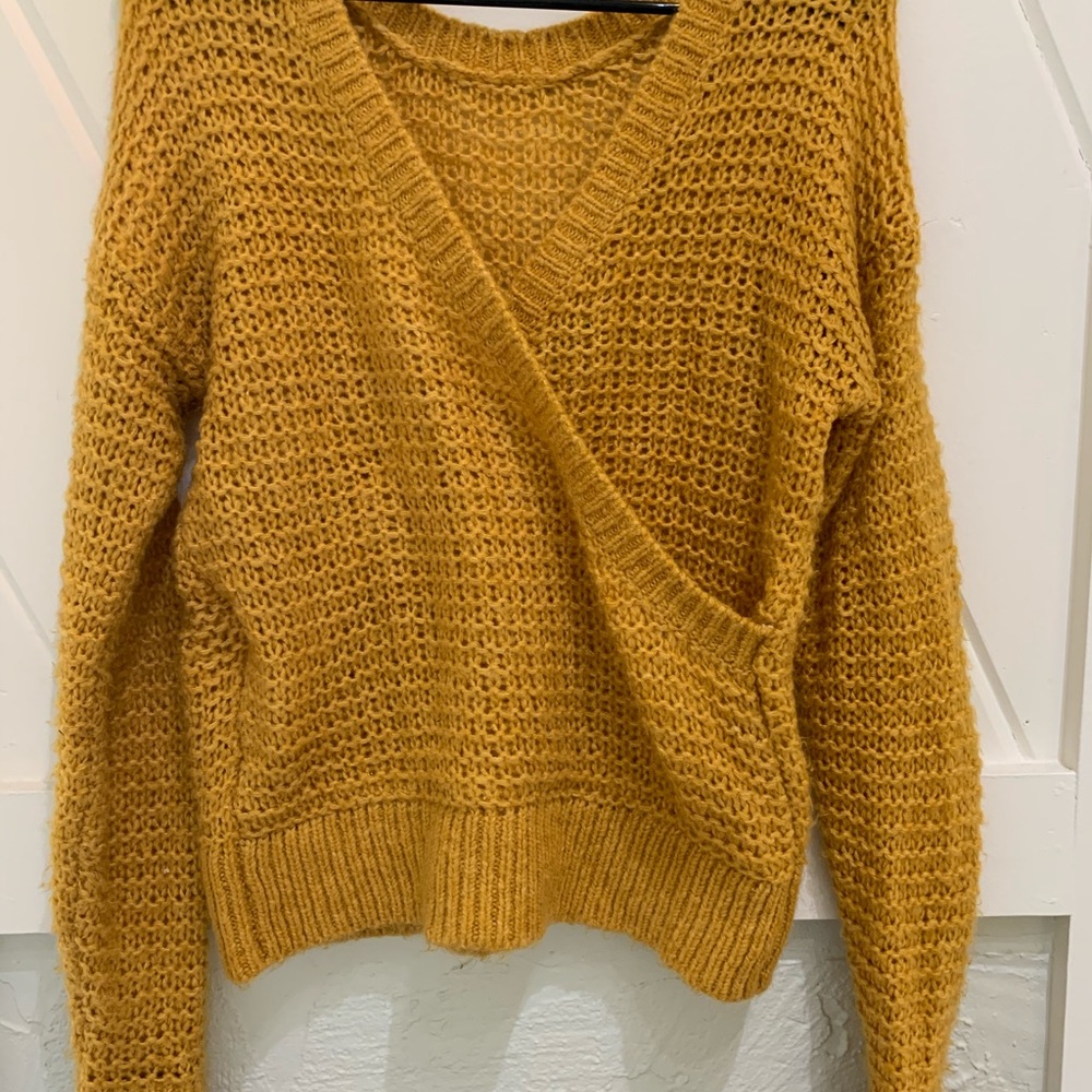 Yellow Abercrombie knit sweater